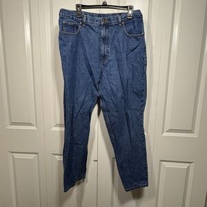 Eddie Bauer Loose Fit Jeans Women 18 Blue High Rise Baggy Y2K Straight Leg Denim